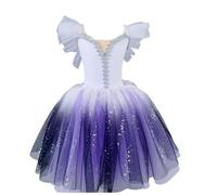 Vestido tutú para actuación de Ballet para niñas, Atuendo de Baile de Escenario para niños Vestido Largo Tul, Disfraces Bailarina la actuación de El Lago de los cisnes,B,120