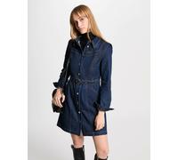 Vestido vaquero ajustado con botones Mujer Talla 34. Color Azul