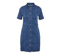 NOISY MAY Nmnisa S/S Slim Denim Dress Vi534mb Noos Vestido Corto Mujer (Pack de 1)