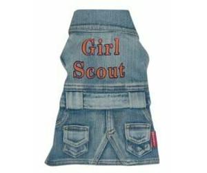 Vestido vaquero para perros "Girl Scout" Doggydolly, 70% Dto.