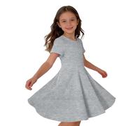 Vestido Veraniego para niñas de Punto canalé sin Mangas y diseño Liso Ocasiones Casuales y Comodidad Diaria y Estilo Moderno para niñas pequeñas Simpatía Que se Adapta a su Ritmo