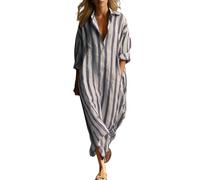 Vestido Verano Mujer 2026 Cuello V Manga Larga - Boho Playeros Elegante Summer Dresses Frescos para Mujer - Beach Casual Chic Playa Sueltos Vestido Largo
