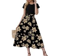 Vestido Verano Mujer Casual Playeros Algodon Vestidos Fiesta De Flores Tallas Grandes Cuello Redondo Ropa Manga Corta Baratos Hawaiano Summer Dresses for Women Mis Pedidos Realizados Rosa L