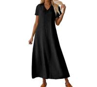 Vestido Verano Mujer Vestidos Playa Mujer 2026 Talla Grande Dresses Largo Lino Blanco Hippies Verde Cortos De Playeros Niña XXL Largos Ropa Tallas Grandes Negro Caftan Midi Elegantes Negros Manga