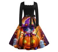 Vestido Victoriano Hallowen Medieval Disfraces Traje Vestidos Fiesta Grandes Gótica Villana Disfraz Halloween Bruja Araña Miedo Terrifier Disfraces Mujer Talla Grande XXL