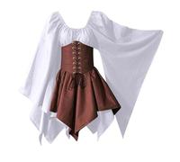 Vestido victoriano para mujer de gran tamaño, disfraz de halloween Cosplay retro estilo patio, disfraz elegante para espectáculo y fiesta, disfraz de Halloween Carnaval
