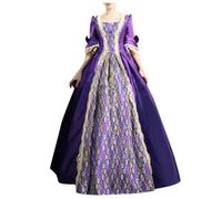 Vestido victoriano para mujer, estilo retro, largo princesa, manga trompeta, para cosplay, elegante, traje de baile, disfraz histórico, vestido de carnaval, Halloween, fiesta