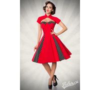 Vestido Vintage Con Bolero Y Falda Ancha - Forma Escote, Corto Manga