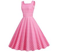 Vestido Vintage Mujer Año 50, Chic Y Elegant Vestido Vintage 1950's Barato Swing Vestido Halloween Volver una línea Vestido Plisado Fiesta Fiesta De Rodilla Baile Falda Plisada Cóctel Pin-Up Vestido
