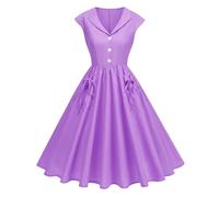 Vestido vintage retro año 1950 para mujer Audrey Hepburn Pin-Up Rockabilly Swing de lunares 3/4 manga elegante y elegante Hepburn en la rodilla con tirantes elegantes para boda fiesta fiesta cóctel