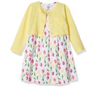 Vestido y c?rdigan para beb? y ni?a Luvable Friends Tulipanes 5 Toddler