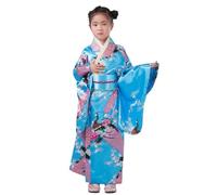 Vestido Yukata para niña | Vestido largo con estampado floral tradicional - Disfraz de niña de Yukata, para cumpleaños de 2 a 10 años, teatro, escena de reunión,