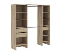 Vestidor miami 2 columnas color roble kronberg habitación dormitorio matrimonio industrial 205x154-191x50cm 192 cm