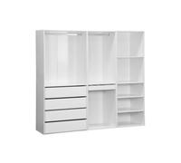 sweeek-Vestidor modular de 3 elementos, Modulo, Blanco, 200x45x180 cm | Modulo
