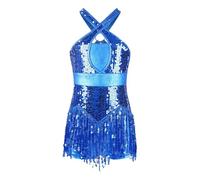 Vestidos Baile Latino Sequins Fringe Latin Dance Leotard Dress Tassels Jazz Tango Salsa Samba Rumba Performance Costume Dancewear(Color3 A,8)