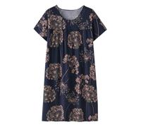 Vestidos Boho Chic Verano Mujer Vestido Playa con Bolsillos Combinaciones para Vestidos Vestidos para Estar por Casa Vestidos Cortos Playeros Vestido Playero Talla Grande Mujer (Navy, One Size)