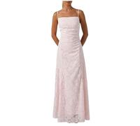 Vestidos De Boda Invitada Vestido Dama De Honor Invitada Boda Fiesta Mujer Vestido Talla Grande Mujer Elegante Verano Manga Corta Pliegue En La Cintura A-Línea Coctel Vestidos