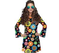 Vestidos de carnaval Vestido Casual Estilo Hippie Para Fiesta Retro Boho Actuaciones: Vestido Largo Fluido Con Flores 2026, Negro , 4XL