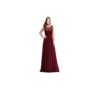Vestidos de dama de honor burdeos de talla grande, largos, con espalda en V, sin mangas, for fiesta de noche, graduación, corte A, for cumpleaños, for mujer(Burgundy,10)