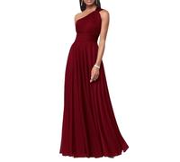 Vestidos de dama de honor de gasa para mujer, sin tirantes, formal, vestidos de fiesta de noche, vestidos de cóctel, talla grande, granate, 46