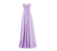 Vestidos de dama de honor Vestidos de dama honor elegantes sin tirantes, gasa, con pliegues y escote en forma corazón, for bodas, fiestas, noches, formales bailes graduación Para la noche(Lilac,22W)
