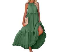 Vestidos De Fiesta Mujer Elegantes Boho Ropa Mujer Verano 2025 Vestido Elegante Sin Mangas De Graduación Coctel Ropa Fiesta Sexy Primavera Prom Dress(Verde,XXL)