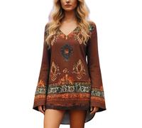 Vestidos De Fiesta Mujer Elegantes Casual, Vestidos Elegantes Mujer Elegante, Largo Bohemio con Flecos TúNica Suelta Mangas Largas Y Aberturas Laterales Tejido Summer Dresses For Women Vestido Flecos