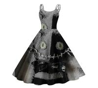 Vestidos De Fiesta Mujer Elegantes Disfraz Halloween Adulta Estampado De Halloween Gotico Vestido Invierno Mujer Sexy Fiestas Y Cosplay Vestidos Elegante Sin Mangas Dresses for Women S