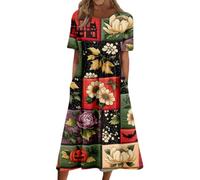 Vestidos De Fiesta Mujer Elegantes Disfraz Halloween Adulta Estampado De Halloween Vintage Vestido Mujer Diablo Fiestas Y Cosplay Vestidos Elegante Manga Corta Dresses for Women M