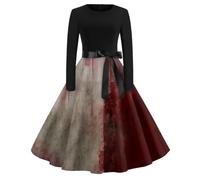 Vestidos De Fiesta Mujer Elegantes Disfraz Halloween Adulta Manga Larga Gotico Vestido Mujer Terror Fiestas Y Cosplay Vestidos Moda Novia Cadaver Dresses for Women M