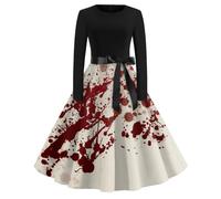 Vestidos De Fiesta Mujer Elegantes Disfraz Halloween Adulta Manga Larga Moda Vestido Invierno Mujer Sexy Fiestas Y Cosplay Vestidos Elegante Novia Cadaver Dresses for Women XXL