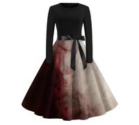 Vestidos De Fiesta Mujer Elegantes Disfraz Halloween Adulta Manga Larga Vintage Disfraz Mujer Sexy Diablo Fiestas Y Cosplay Vestidos Moda Novia Cadaver Dresses for Women XXL