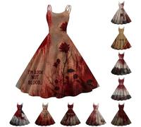Vestidos De Fiesta Mujer Elegantes Disfraz Halloween Adulta Sin Mangas Gotico Vestido Invierno Mujer Terror Fiestas Y Cosplay Vestidos Elegante Novia Cadaver Dresses for Women XXL