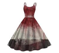 Vestidos De Fiesta Mujer Elegantes Disfraz Halloween Adulta Sin Mangas Moda Disfraces Mujer Terror Diablo Fiestas Y Cosplay Vestidos Vintage Novia Cadaver Dresses for Women XXL