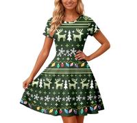 Vestidos De Fiesta Mujer Elegantes Elegante, Vestidos Elegantes Mujer Fiesta, Informal Manga Corta con Estampado Floral Estilo Diario Corte CóModo Corte A TúNica Dresses For Women