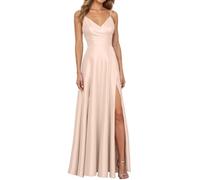 Vestidos De Fiesta Mujer Elegantes Largos Elegante Vestido Largo de Noche para Mujer con Escote Cuadrado y Mangas Largas para Eventos (XXL)