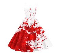 Vestidos De Fiesta Mujer Elegantes Manga Larga Medieval Otoño Disfraz Halloween Adulto Mujer Patchwork Terror Vestidos Fiesta Moderno Traje Halloween Murcielago 2#Blanco M