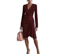 Vestidos De Fiesta Mujer Elegantes Vestido Blanco Mujer Elegante Ropa Largos Popular Disfraz Invierno Top Christmas Sudadera Casual 2#Vino M