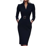 Vestidos De Fiesta Mujer Elegantes Vestido Negro Mujer Elegante Ropa Manga Larga Clásico Disfraz Invierno Jersey Christmas Sudadera Casual 2#Negro XL 2025