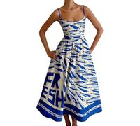 Vestidos De Fiesta Mujer Elegantes,Vestido Plisado Casual para Dama con Cuello y Cintura diseño Primavera Verano