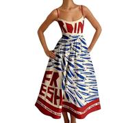 Vestidos De Fiesta Mujer Elegantes,Vestido Plisado Casual para Dama con Cuello y Cintura diseño Primavera Verano