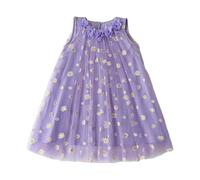 Vestidos De Fiesta Para Niñas - Vestidos De Verano Para Niñas Vestido De Malla Sin Mangas Con Estampado Floral 3D Para Fiesta Escolar En La Playa Atuendo De Primavera Para Niños De 3 A 8 Años