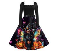 Vestidos De Halloween Para Mujer Costume Medievales Gotica Sexy Vestidos Fiesta Coctel Grandes Gótica Disfraz De Vampiro Vampiro Miedo Calabaza Disfraces Para Halloween Mujer XXL