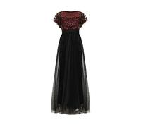 Vestidos de invitada de boda para mujer, vestidos florales de malla | In Lace - Vestidos de cóctel para mujer, vestidos de noche para mujer, línea A para vacaciones, Halloween, vacaciones