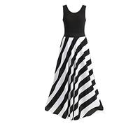 Vestidos de las mujeres de verano vestido de verano largo casual con tirantes espaguetis casual conjunto sastre falda vestido con tirantes, 1-le black, XXXXL