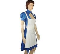 Vestidos De Látex De Sirvienta Francesa Con Delantal, Lazos, Cremallera En La Parte Trasera, Uniforme De Goma Frontal Abierto,rosa Bebe Con Blanco,XX-Grande