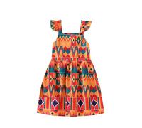 Vestidos De Niña Vestido Verano Vestido De Verano Para Niña De Estilo Bohemio Africano Con Mangas Fluidas Y Cintura Elástica De Estilo Casual Para Niñas De 4 A 7 Años Es Una Prenda Cómoda Y Holgada