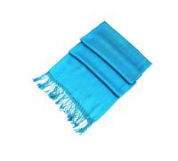 Vestidos de noche, poncho, bufandas para mujer, grande, suave y sedoso, chal de pashmina, bufanda en colores sólidos, talla única, elegante chal de pashmina para primavera, otoño e invierno, azul