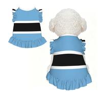 Vestidos de perro con estampado de bandera de Botswana, linda camisa para perro, falda sin mangas, vestido de verano para mascotas, para cachorros y gatos pequeños, S