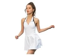 Vestidos De Tenis Para Mujer Vestido Polo Deportivo De Golf Y Tenis For Mujer, Con Almohadilla En El Pecho, Vestido Halter De Pickball, Faldas Atléticas Ajustadas For Entrenamiento De Bádminton Con Pa